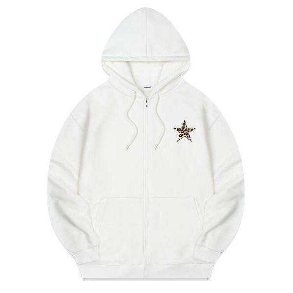 레오파드 국내판 랜덤오프 후드집업 STAR 화이트 148139_이미지