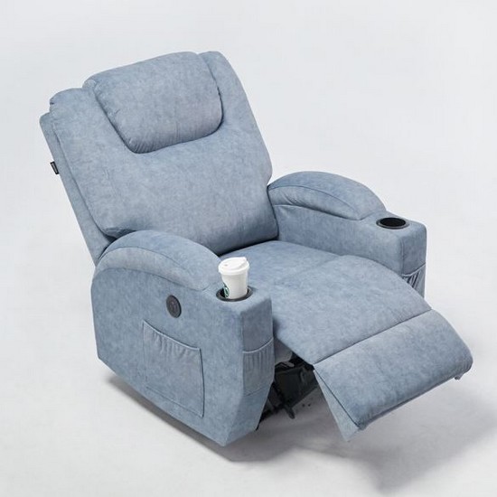 에보니아 코모드 컵홀더 아쿠아스웨이드 리클라이너 1인용