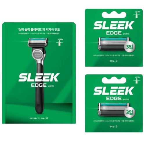 도루코 슬릭 엣지 + 면도날 (면도기1개+날7개)_이미지
