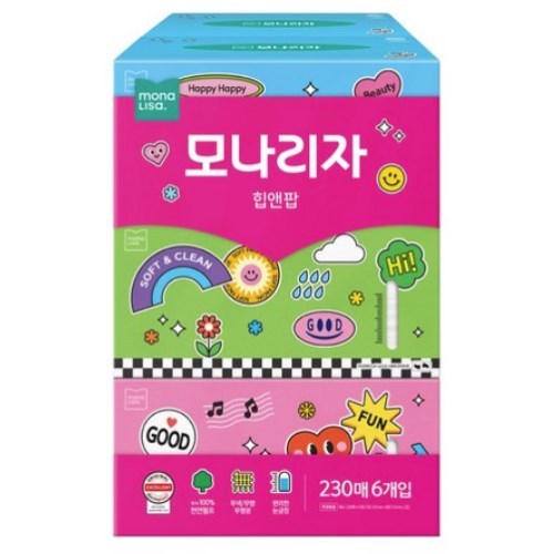 힙앤팝 미용티슈 230매 (6입)