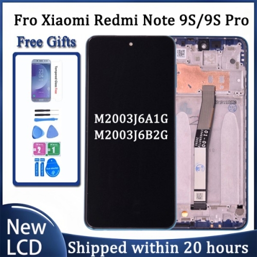 샤오미 Redmi Note 9 Pro LCD 디스플레이 터치 디지타이저 스크린 M2003J6A1G 교체 용_이미지