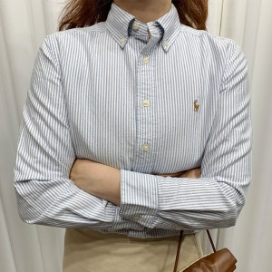 폴로 폴로 옥스포드 셔츠 멀티포니 보이즈 블라우스 긴팔셔츠 스트라이프 323677177001_이미지