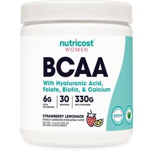 뉴트리코스트 여성용 BCAA 비타민D3 엽산 비오틴 칼슘 함유 딸기 레모네이드 330g (1개)_이미지
