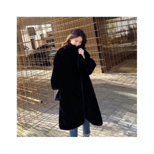 에이치플러스몰 여성 루즈핏 페이크퍼 롱 코트 HH-B88819353_이미지