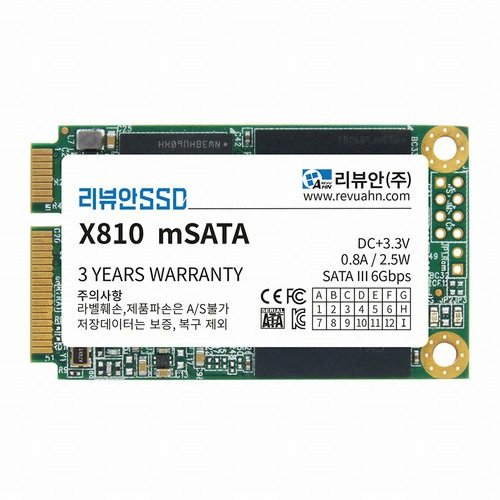 리뷰안 X810 mSATA (1TB)