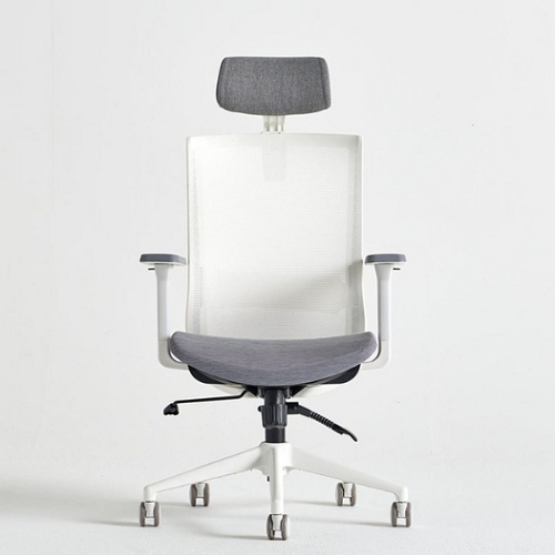 HJC체어 화이트프레임 편안한 사무용 컴퓨터 메쉬 의자 HP608_이미지