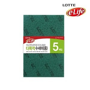 롯데알미늄  롯데 이라이프 롯데 다목적 수세미 중 5매입