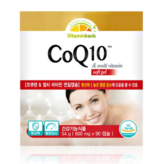 비타민뱅크 코큐텐 멀티 비타민 연질캡슐 90캡슐 (1개)