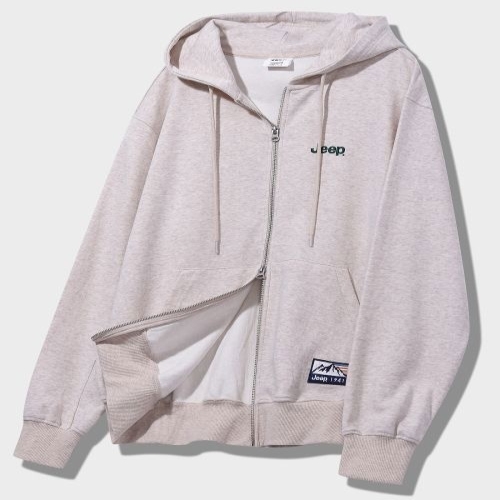 JEEP 2WAY 레트로 마운틴 1941 오버핏 후드집업 JQ5TZU061MB_이미지