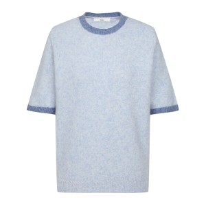 레노마 더 배색 포인트 라운드 니트 R1F12KPO9100