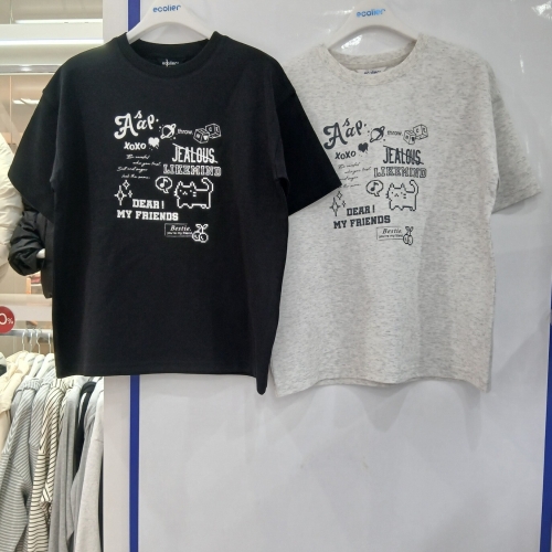 소이어패럴 에꼴리에 주니어 5부 이모지 믹스 쿨 양면티 26B0481