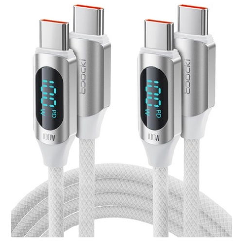 toocki PD C to C타입 100W 디스플레이 케이블 TQ-X03 (1m, 2개)