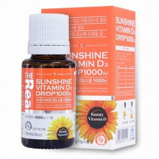 더리얼 선샤인 비타민D3 드롭 1000IU 15ml (3개)