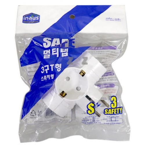 3구 16A T자 스위치형 멀티탭