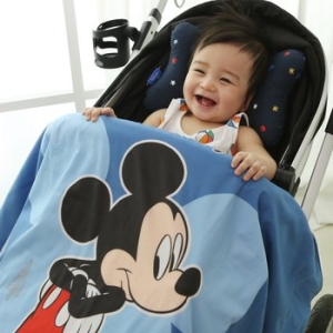 보떼하우스 Disney 디즈니  목베개&블랭킷  미키 블루_이미지