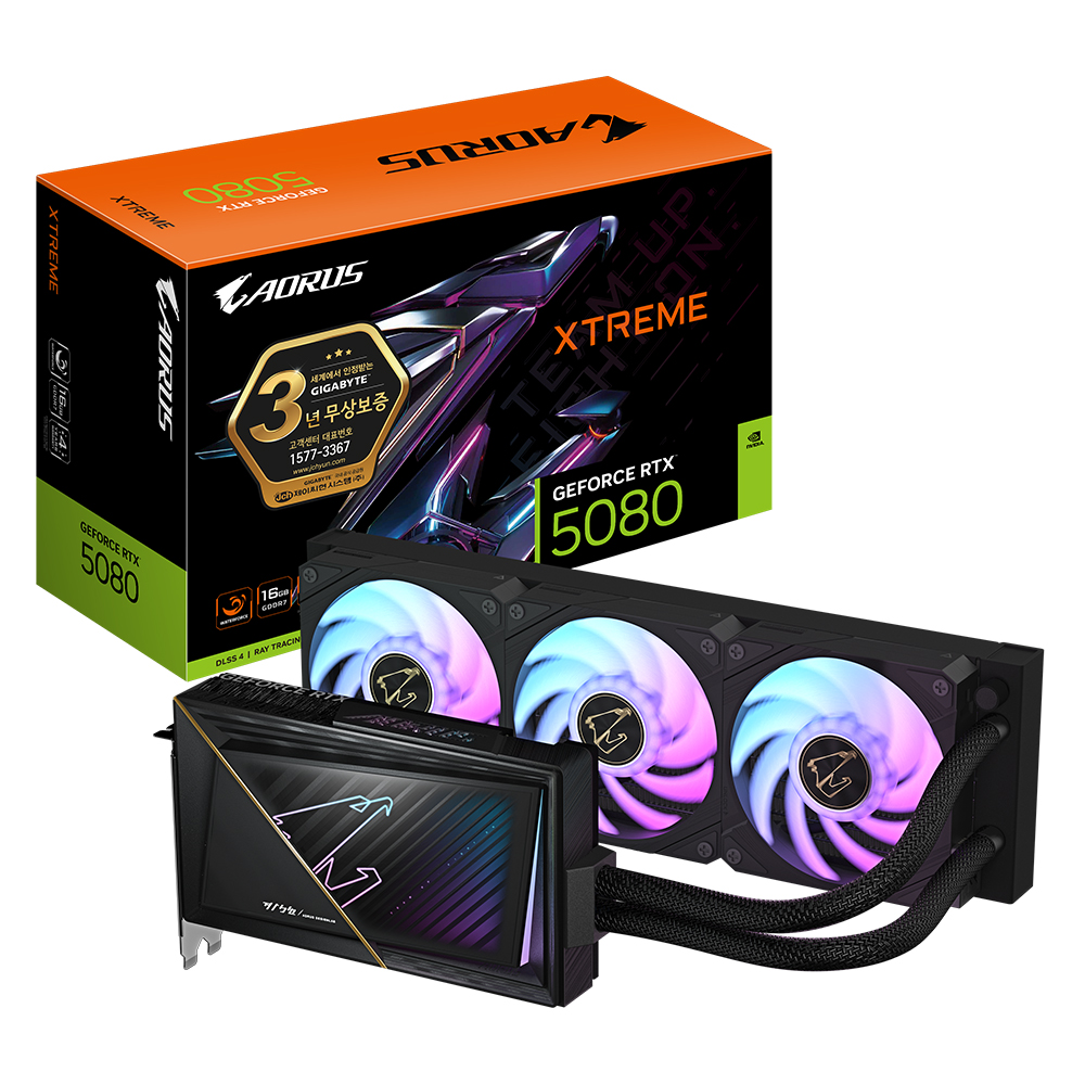 GIGABYTE AORUS ������ RTX 5080 XTREME �������� D7 16GB ���̾���