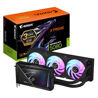 GIGABYTE <b>AORUS</b> 지포스 RTX 5080 XTREME 워터포스 D7 16GB 제이씨현