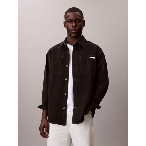 캘빈클라인진 남90s 잭슨 블랙 스톤 오버 셔츠 4RF709G-1OY_이미지