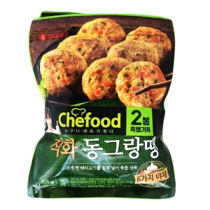 롯데푸드 쉐푸드 롯데 직화 동그랑땡 405gx2봉/냉동 명절 반찬