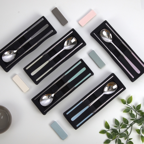 프리스틴 파스텔컬러 국산 5인 수저세트 색상별 각1벌