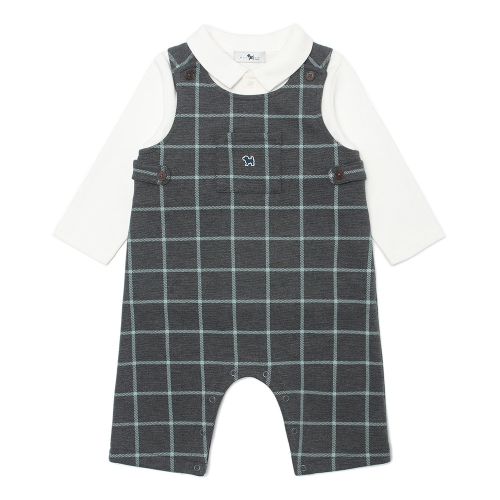 블루독 베이비 윈도우체크세트형우주복 44A19-600-08