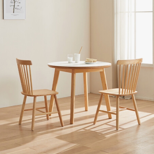 파로마 홈즈 마몬 원목 원형 식탁 800