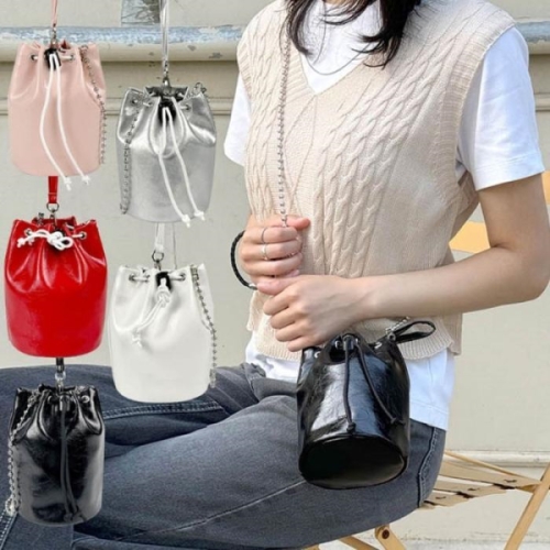 라일리 Rly 여성 스타일리스 은은 유광 복조리 미니 버킷백 5컬러 16944168_이미지