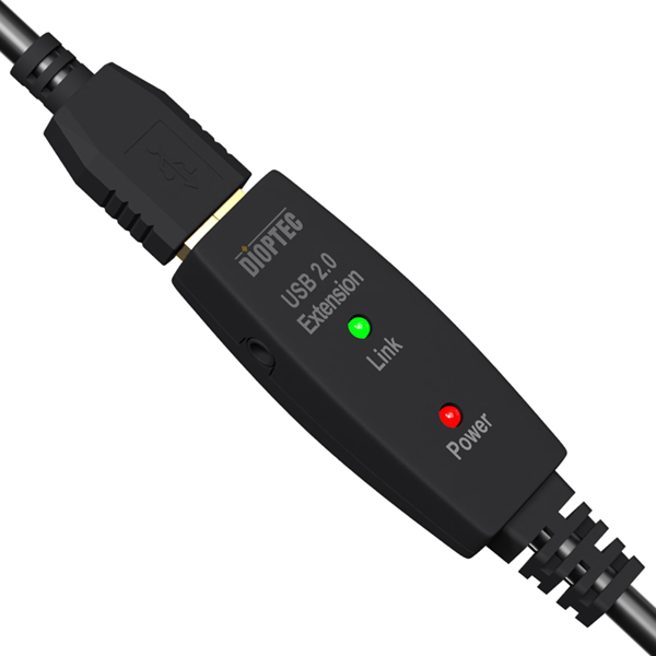 디옵텍 justlink USB 2.0 무전원 리피터 케이블 (USB10EXT, 10m)_이미지