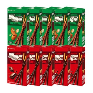 초코 빼빼로 54gx5개 + 아몬드 빼빼로 37gx5개
