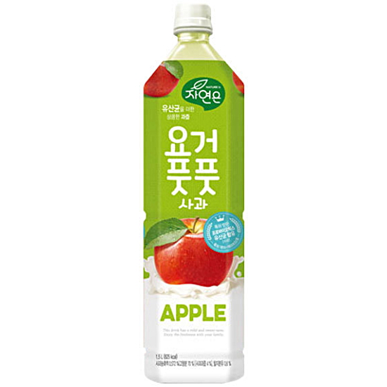 웅진식품 자연은 요거풋풋 사과 1.5L (6개)_이미지