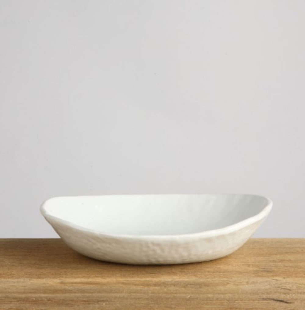 떡살백자 주물럭타원볼 1호 21cm