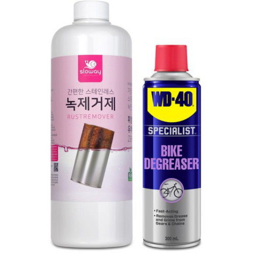 슬로웨이 스테인리스 녹제거제 1L + WD40 디그리서 300ml (1세트)_이미지