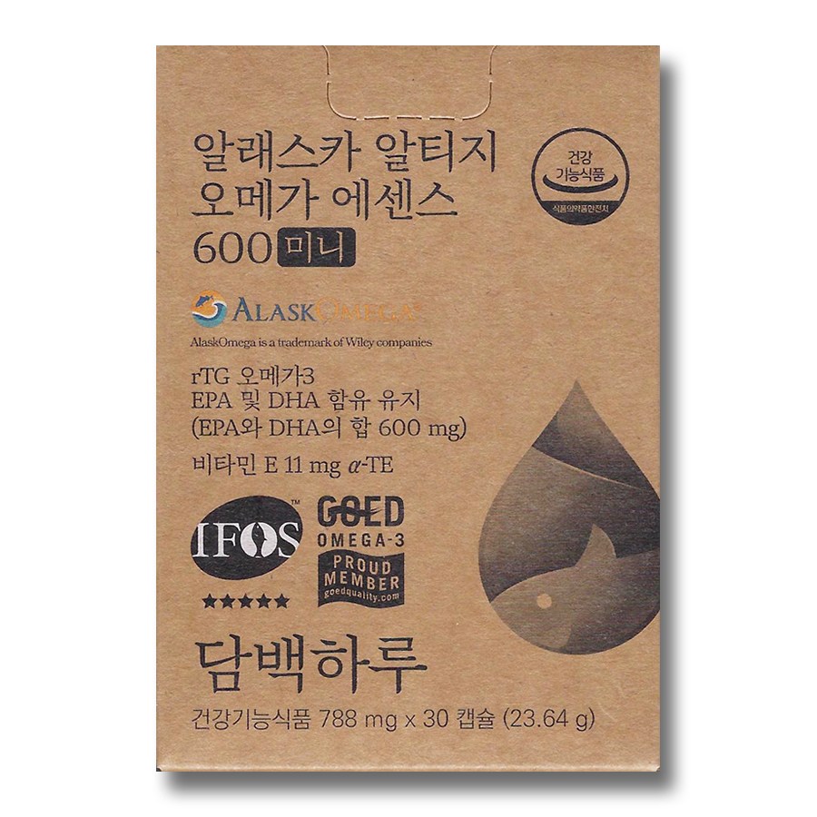  담백하루 알래스카 알티지 오메가 에센스 600 미니 30캡슐 [4개]