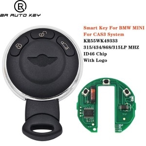 BMW 미니 쿠퍼용 3버튼 스마트 리모컨 자동차 키 Cas3 시스템 Fob 868mhz KR55WK49333_이미지