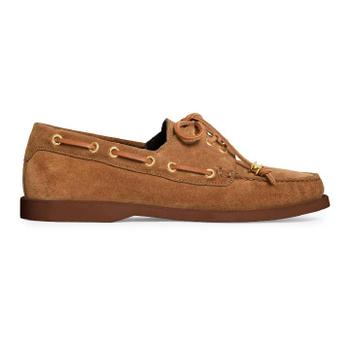 셀린느 남성 bateau lace up in suede calfskin dark havana CEL973V8METI21A_이미지