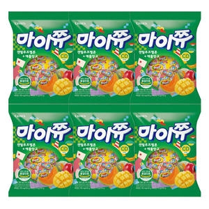 크라운제과 마이쮸 캔털루프 멜론+애플망고 284g (6개)