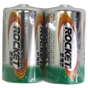 로케트 망간 건전지 1.5V R20/DM/D형 2알 1회용