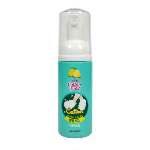 온더바디 코튼풋 발을 씻자 여행용 미니 풋샴푸 레몬민트향 50ml (1개)_이미지