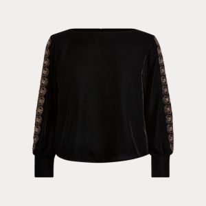  폴로랄프로렌 Beaded Trim Velvet Shirt 상품이미지