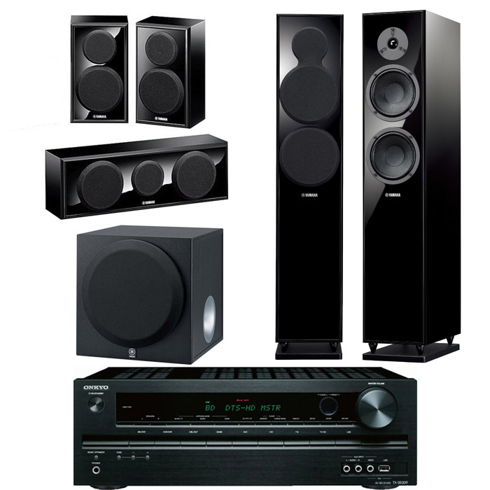 야마하 NS-F150 5.1채널 + 온쿄 AV리시버 (TX-SR309, YST-SW012)