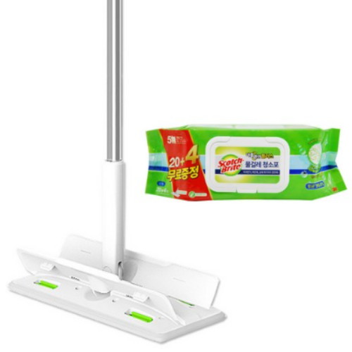 올터치 더블액션 막대걸레 대형 + 물걸레 청소포 대형 20매