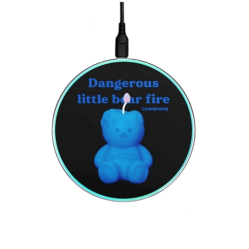 바이인터내셔널 어프어프 LITTLE FIRE COVY-BLACK 무선충전기_이미지