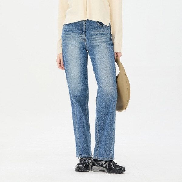 SISLEY 워싱 스트레이트핏 와이드 데님 팬츠_SADP13441_이미지