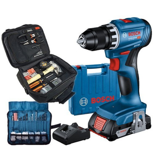 보쉬 GSR 18V-45 툴백공구세트 (2.0Ah, 배터리 1개)_이미지