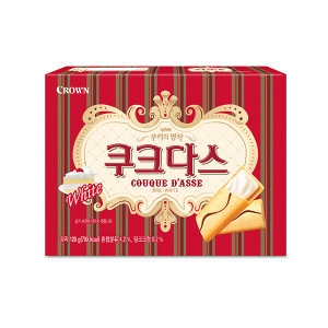 크라운제과 쿠크다스 화이트 128g (3개)_이미지