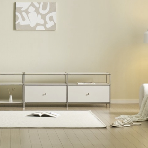 헤이몰리 헤이즈 미드센츄리 모듈 2단 선반장 거실장 1325