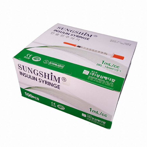 성심 인슐린주사기 1ml 29G 13mm (100개)
