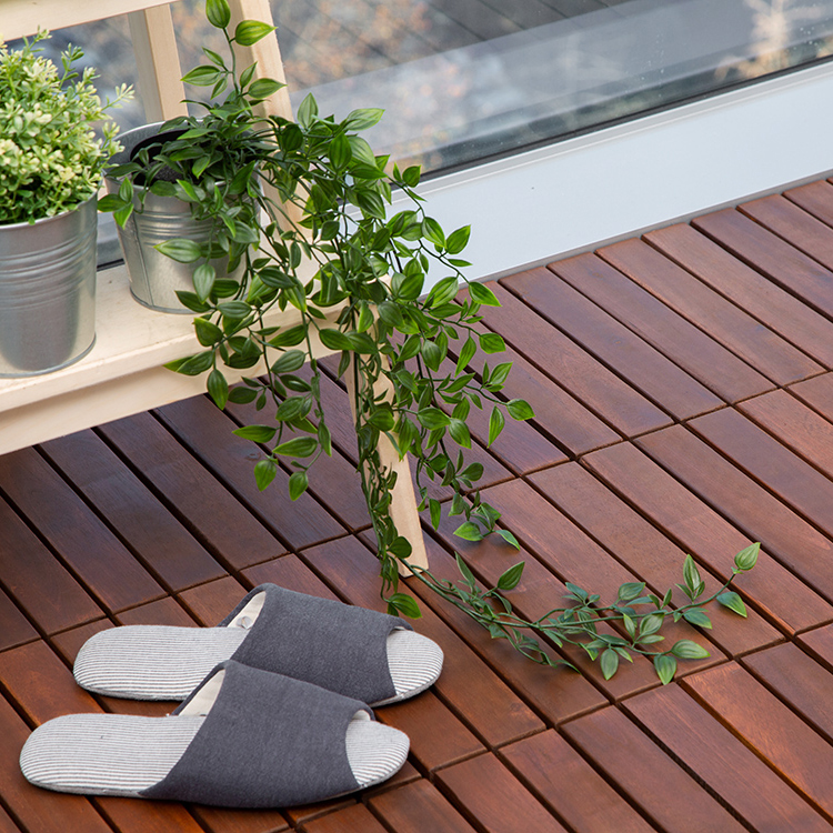 쿠팡 탐사 아카시아 원목마루 일자형 (10장, 30cm x 30cm)