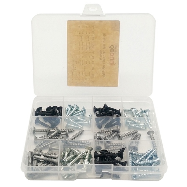 이노공구 목재용 날개 직결 석고나사 혼합 10종 세트 1048 (100pcs)_이미지