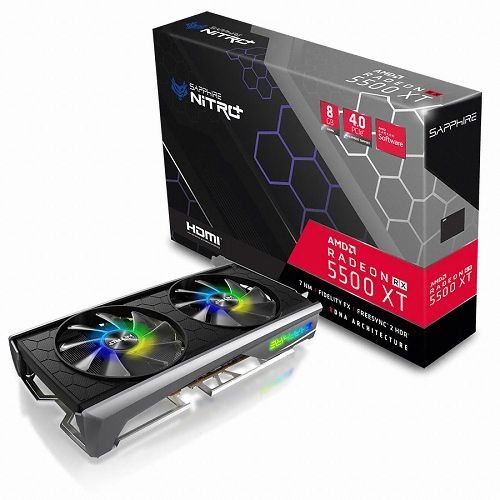 SAPPHIRE 라데온 RX 5500 XT NITRO+ Special Edition OC D6 8GB Dual-X